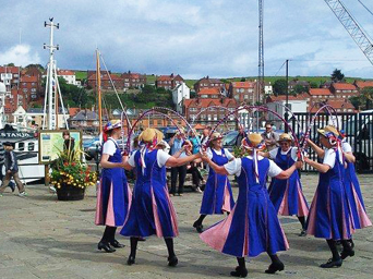 Dancers at
              Whitby Folk Week Photo