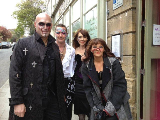 Photo of four Gothic folk in Flowergate