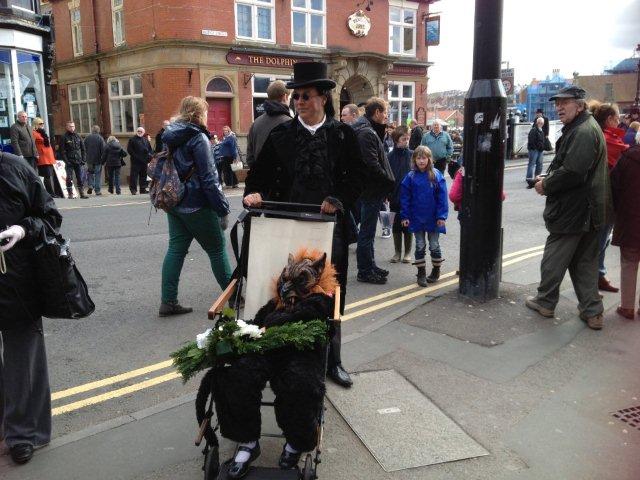 Photo of a child dressed as a wherewolf