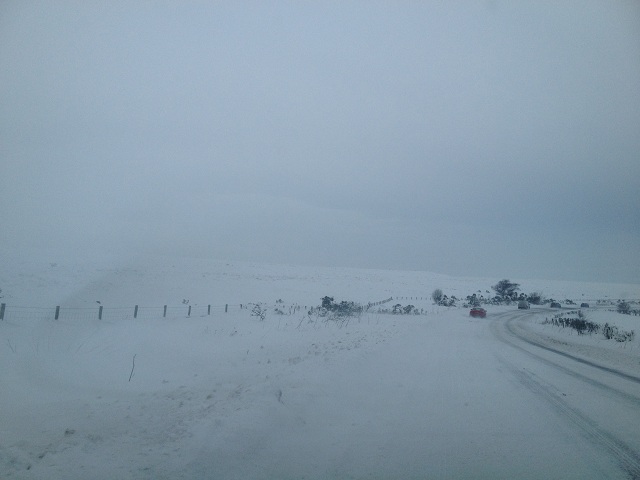 Photo of snow on the A171